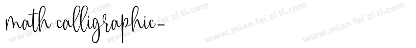 math calligraphic字体转换